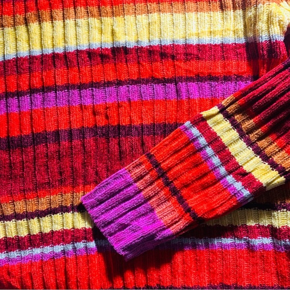 Denim&Co Colorful Women’s Striped Sweater SZ S - Picture 7 of 7